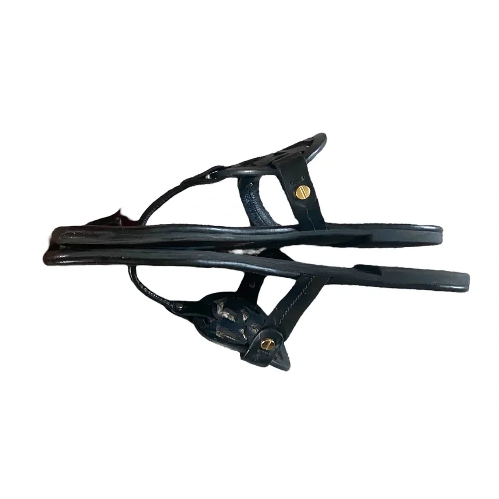 Tory Burch Leather Logo Miller Thong Sandals Sz 9 Black Leather - Picture 5 of 8
